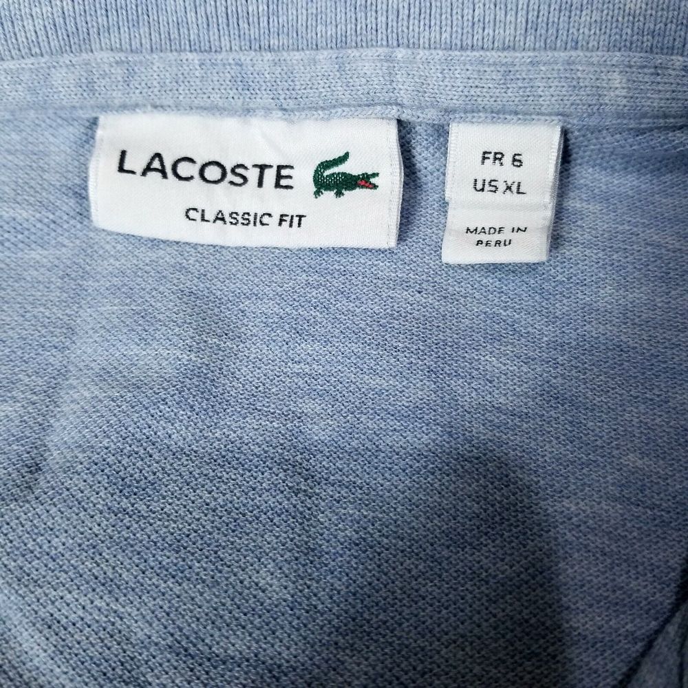 lacoste classic fit polo shirt Mens Short sleeve Collared Size Xl - Picture 4 of 9